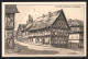 Künstler-AK Leinefelde /Eichsfeld, Strasse Am Pflaster, Verkehrszentrale Des Eichsfeldes Fachwerbau Um 1700  - Leinefelde