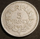 RARE - FRANCE - 5 FRANCS 1948 B - Lavrillier - Aluminium - Gad 766 - KM 888b - 5 Francs