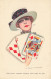 Delcampe - NANNI * Série Complète 6 CPA Illustrateur Nanni Italia * Jeu De Cartes , Carte Cards * Femmes Mode Chapeau Jeux Game - Nanni