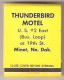THUNDERBIRD MOTEL Minot, North Dakota, USA - Old Vintage Matchbox - Matches - - Luciferdozen