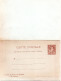 MONACO - MONTE CARLO - Entier Postal -- Carte-Postale - 10 C. Brun Sur Bleu Avec Réponse Payée (1891) Prince Charles III - Postwaardestukken
