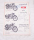 ANCIENNE PUB MOTO MOTOS MOTOCYCLETTES FN 250 Cc LUXE, 350, 450 LATERALES, FABRIQUE NATIONALE D'ARMES, HERSTAL LEZ LIEGE - Motos