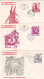 INDUSTRIES , REFINERY,  X5  COVERS FDC  1961  AUSTRIA - Factories & Industries