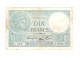 ALB/ABN France : 10 Francs MINERVE - 07/11/1940 - 6 Trous D'épingle, Pliures - 10 F 1916-1942 ''Minerve''