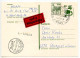 Germany, West 1977 Uprated 40pf. Electrical Safety Postal Card; Kraichtal To Oberusel; Express Label - Cartes Postales - Oblitérées