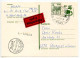 Germany, West 1977 Uprated 40pf. Electrical Safety Postal Card; Kraichtal To Oberusel; Express Label - Cartoline - Usati