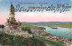 ALLEMAGNE - National Denkmal U - Rudesheim - Vue Au Loin De La Ville - Vue Sur Une Statue - Carte Postale Ancienne - Ruedesheim A. Rh.