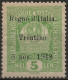 TRAA2L - 1918 Terre Redente - Trentino-Alto Adige, Sass. Nr. 2, Francobollo Nuovo Con Traccia Di Linguella */ - Trentin