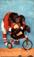 O1 - Carte Postale Fantaisie - Singes Habillés Faisant Du Vélo - Dressed Animals