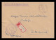 LETENYE 1958. Ajánlott Levél, Külterületi Bkezelő Bélyegzéssel Zalaegerszegre - Brieven En Documenten