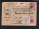 Dt. Reich Paketkarte 1915 Leipzig Nach Rumänien Romania Fiskal - Covers & Documents