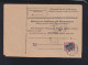 Dt. Reich Paketkarte 1915 Leipzig Nach Rumänien Romania Fiskal - Lettres & Documents