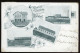 VESZPRÉMVARSÁNY / VARSÁNYUJFALU 1900. Régi Képeslap, Vasútállomás, Gőzmalom, Lehner Fatelep és úri Csárda - Hungary