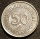 ALLEMAGNE - GERMANY - 50 PFENNIG 1992 J - Bundesrepublik Deutschland - KM 109.2 - (tranche Lisse) - 50 Pfennig