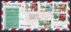 Montserrat: Registered Airmail Cover To USA, 1976, 5 Stamps, Flower, Overprint OHMS, C1 Customs Label (minor Damage) - Montserrat