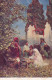 Delcampe - Orientalism 8 Art Cards Arabic Coffee Shop, Mosque , Bazar , Sweet Seller , Street Scenes , Moorish Gate , Tumb - Avant 1900