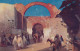 Delcampe - Orientalism 8 Art Cards Arabic Coffee Shop, Mosque , Bazar , Sweet Seller , Street Scenes , Moorish Gate , Tumb - Before 1900