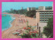 309883 / Bulgaria - Golden Sands (Varna) Black Sea Resort - Panorama Hotels Beach Tractor Bridge 1984 PC Bulgarie - Hotel's & Restaurants