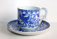 JAPON JOLIE TASSE LITHOPHANIE Et SOUCOUPE En PORCELAINE DECOR PHOENIX PEINT MAIN / ART DE LA TABLE ASIATIQUE (0603.18) - Arte Asiatica