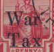 Trinidad & Tobago: 1918   Britannia 'War Tax' OVPT    SG189    1d   ['Tax' Spaced]     Used Block Of 4 - Trinidad & Tobago (...-1961)
