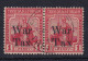 Trinidad & Tobago: 1918   Britannia 'War Tax' OVPT    SG189    1d   ['Tax' Spaced]     Used Pair - Trinité & Tobago (...-1961)