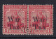 Trinidad & Tobago: 1918   Britannia 'War Tax' OVPT    SG189    1d   ['Tax' Spaced]     Used Pair - Trinidad Y Tobago