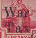 Trinidad & Tobago: 1918   Britannia 'War Tax' OVPT    SG189    1d   ['Tax' Spaced]     Used Block Of 6 - Trinidad & Tobago (...-1961)