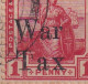 Trinidad & Tobago: 1918   Britannia 'War Tax' OVPT    SG189    1d   ['Tax' Spaced]     Used Pair On Piece - Trinidad & Tobago (...-1961)