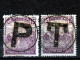 Hungary 1918 ⁕ Porto / Postage Due SPECIAL ISSUES  Assistant "P" & "T" Overprint Stamp ⁕ 2v Used - Gebruikt