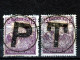 Hungary 1918 ⁕ Porto / Postage Due SPECIAL ISSUES  Assistant "P" & "T" Overprint Stamp ⁕ 2v Used - Oblitérés