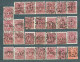 Upper Silesia, 1920, Officials, 82 Stamps From Set MiNr 8-20 (incl. 4 Stamps #18 Wz. 1) - Overprint C.G.H.S. - Used - Silesia