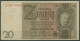 Dt. Reich 20 Reichsmark 1929, DEU-184b Serie M/J, Gebraucht (K1517) - 20 Mark