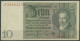 Dt. Reich 10 Reichsmark 1929, DEU-183b Serie E/J, Leicht Gebraucht (K1495) - 10 Mark