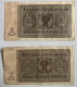 2 Billets Anciens Allemagne 2 Zweirentenmark Numérotés 1937? - Collections