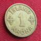 Iceland 1 Kronur 1925 Islandia Islande Island Ijsland W ºº - Islande