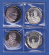 Set 4 Silber-Medaillen Papst Johannes Paul II. In Deutschland Je 15g Ag999,9 - Ohne Zuordnung