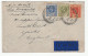 1933 CEYLON Stamps COVER Air Mail Via Karachi Pakistan To GB Airmail Label - Ceylon (...-1947)