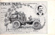 AUTOMOBILE - Pekin Paris 14 000 Kilometres - Raid De Dion Bouton - Collignon - Pneu Dunlop - Carte Postale Ancienne - Sonstige & Ohne Zuordnung