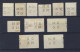 11x Canada OHMS Perfin WW2 Stamps; G249 To 257, 259 -20c, 260 -50c, Used F/VF. Guide Value = $33.00 - Perfins