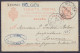 Espagne - EP CP Tarjeta Postale 10c Orange Càd MALAGA /23.ENE.1912 Pour LOUVAIN - Griffe 'BELGICA" - Càd Arrivée "LEUVEN - Altri & Non Classificati
