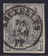 Belgique - N°22 - 1c Gris "Petit Lion" N-dent. 1866 Oblit. Imprimés "BRUXELLES /7-S/27.9/ PP" Bien Margé (avec Certifica - 1866-1867 Petit Lion