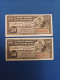 Pareja Correlativa 50 Centavos Banco Español, Isla De Cuba, Año 1896, Sc/plancha - Cuba