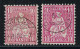 SUISSE Ca. 1867-78: Le ZNr. 38, Obl. CAD, 2 Nuances - Gebruikt