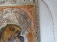 Delcampe - Superbe Icône De La Vierge De La Tendresse Avec Plaque Argentée - Religieuze Kunst