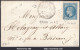 FRANCE N°29B SUR LETTRE AVEC GC 4556 GIRONDE GIRONDE + CAD DU 30/08/1869 - 1863-1870 Napoleon III With Laurels