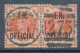 GB OFFICIALS QV ½d Orange Jubilee W Overprint „I.R. / OFFICIAL“ Superb Used Pair With Duplex Postmark „ECCLESHALL / 273" - Officials