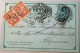 Chile1895 Postage Due 1c Pair MULTADA Valparaiso On Columbus 1c Postal Stationery Card (taxe Lettre Entier - Cile