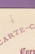 NO 16d, "T" VON "CARTE" GESPALTEN. "T" DE "CARTE" FENDU. - Stamped Stationery