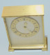 Delcampe - -ANCIENNE PENDULETTE De BUREAU LANCEL 7 Rubis 8 Jours LAITON Brossé VINTAGE XX  E - Clocks