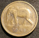 CONGO BELGE - 2 FRANCS 1946 - Régence Du Prince Charles - KM 28 - Eléphant - 1934-1945: Leopold III.